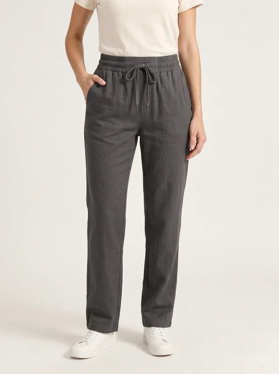 Women's Drawstring Casual Pants with Elastic Waist