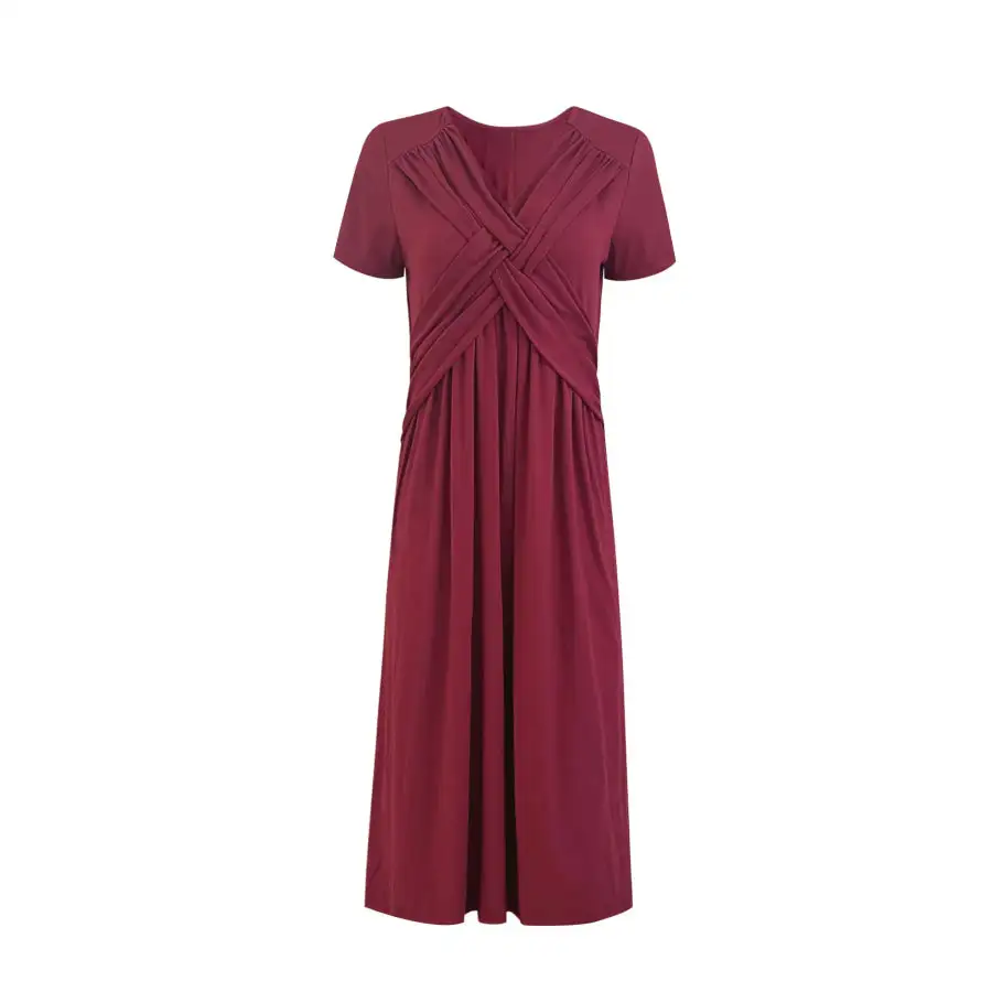 Everyday V-Neck Short Sleeve Midi Dress