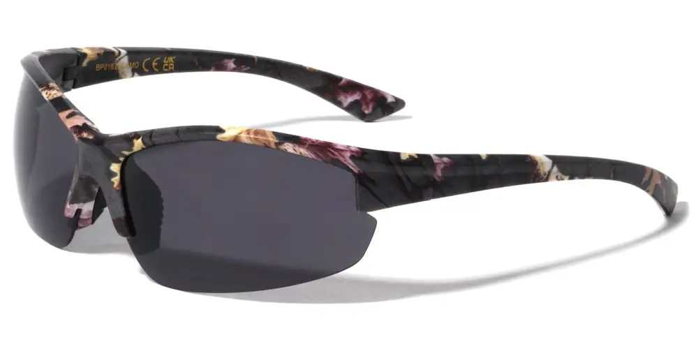 Refined Men's Camouflage Sport Wrap Sunglasses