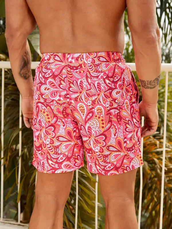 Men's Drawstring Pocket Beach Shorts