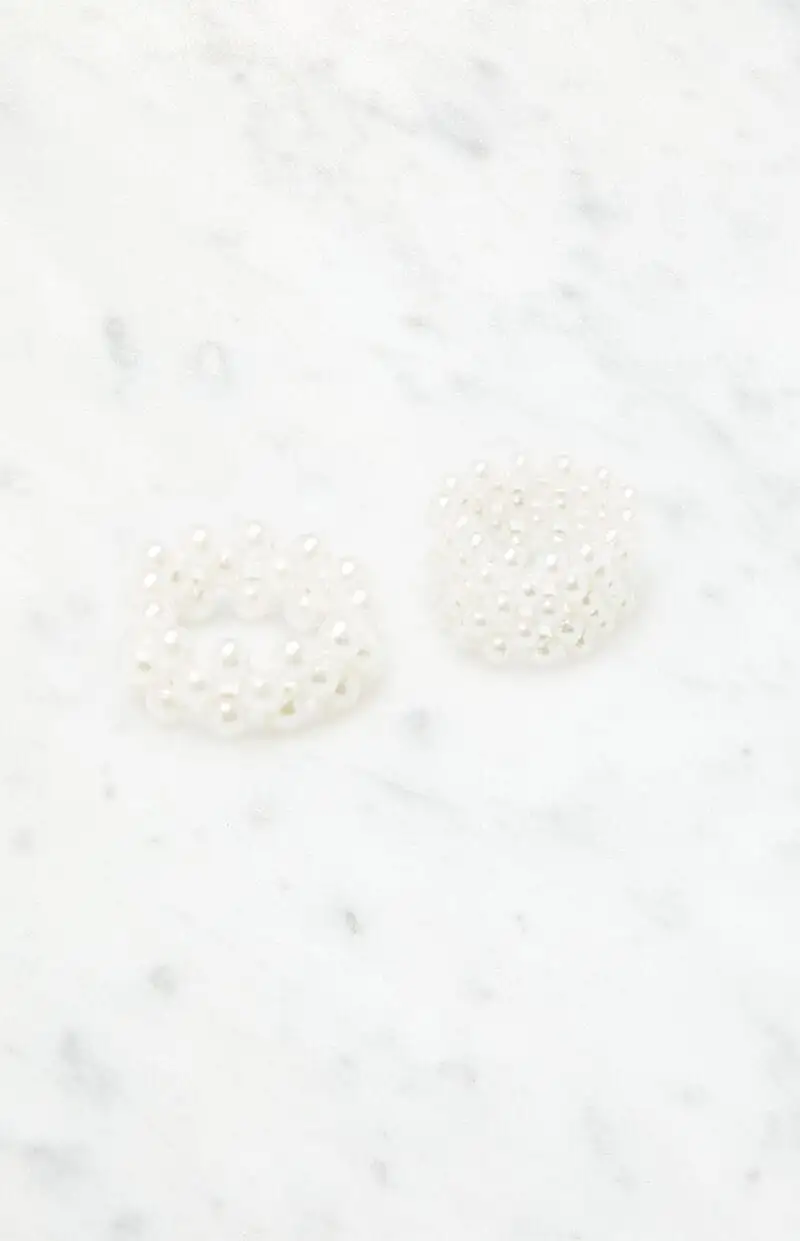LA Hearts 2 Pack Pearl Rings