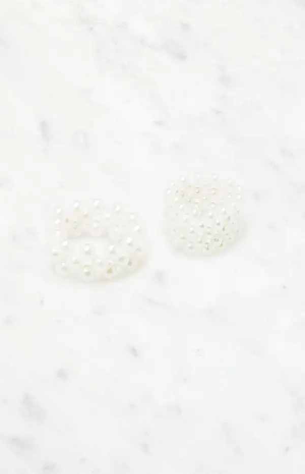 LA Hearts 2 Pack Pearl Rings