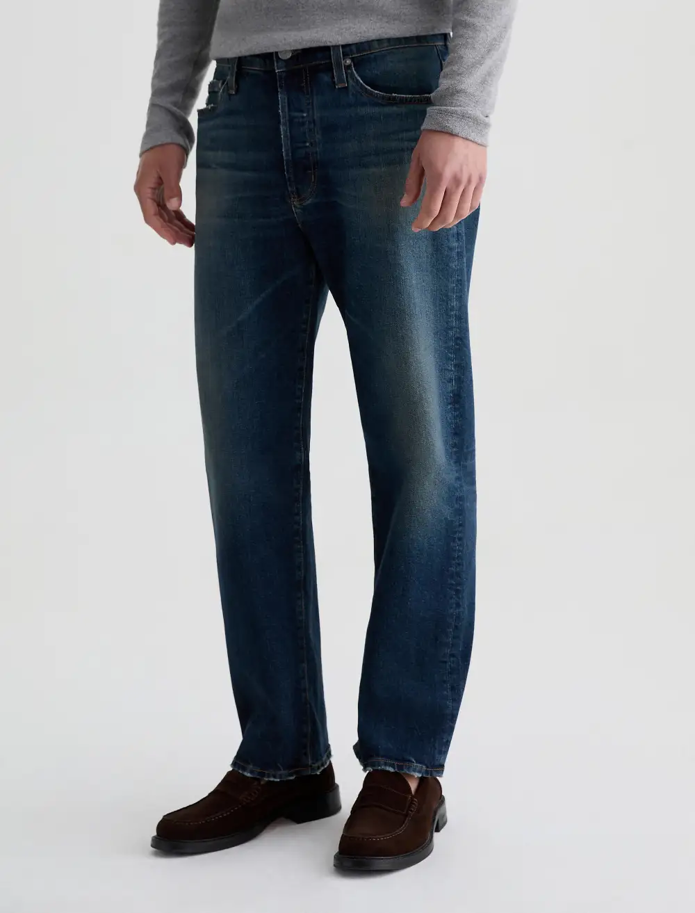 Men's Straight Vintage Finish Jeans