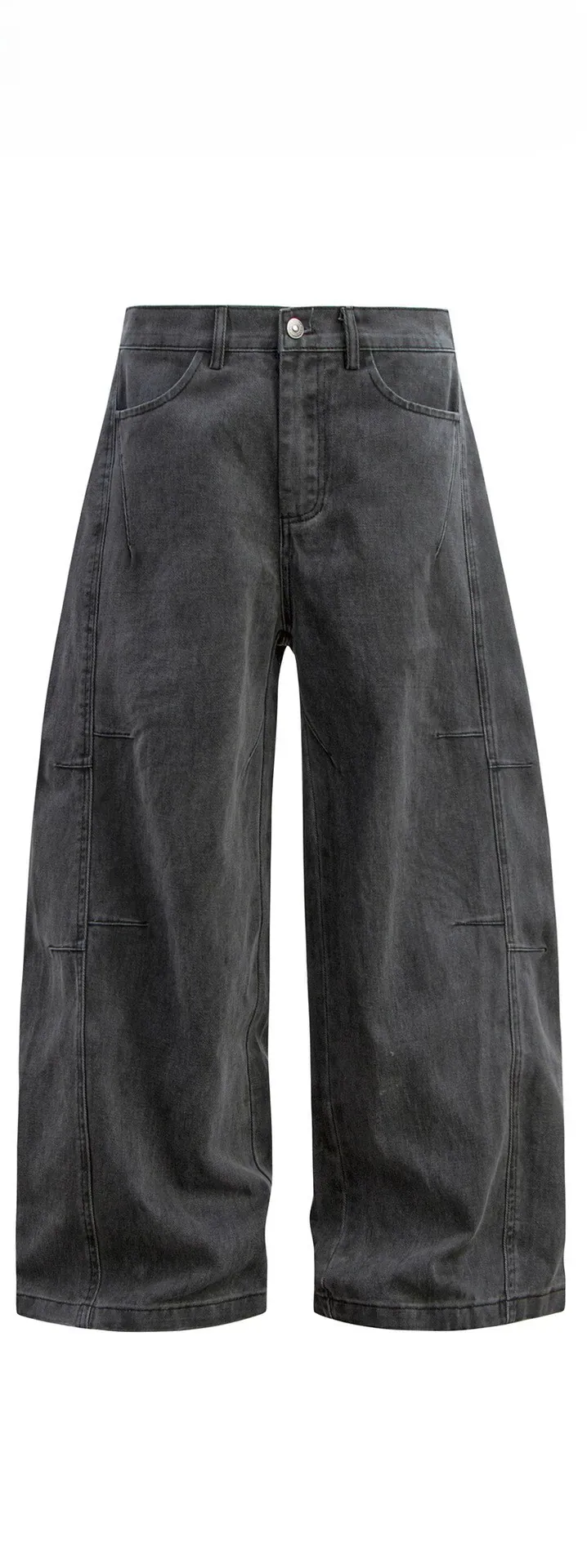 Distressed Washed Slash Denim Jeans
