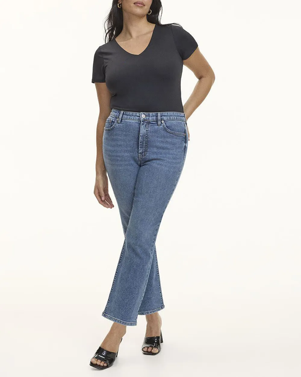 Flare-Leg Mid-Rise Jean