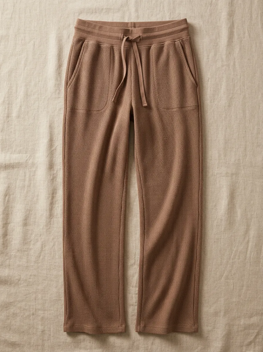 Women's Calm Drawstring Jogger Fit Waffle Lounge Pants