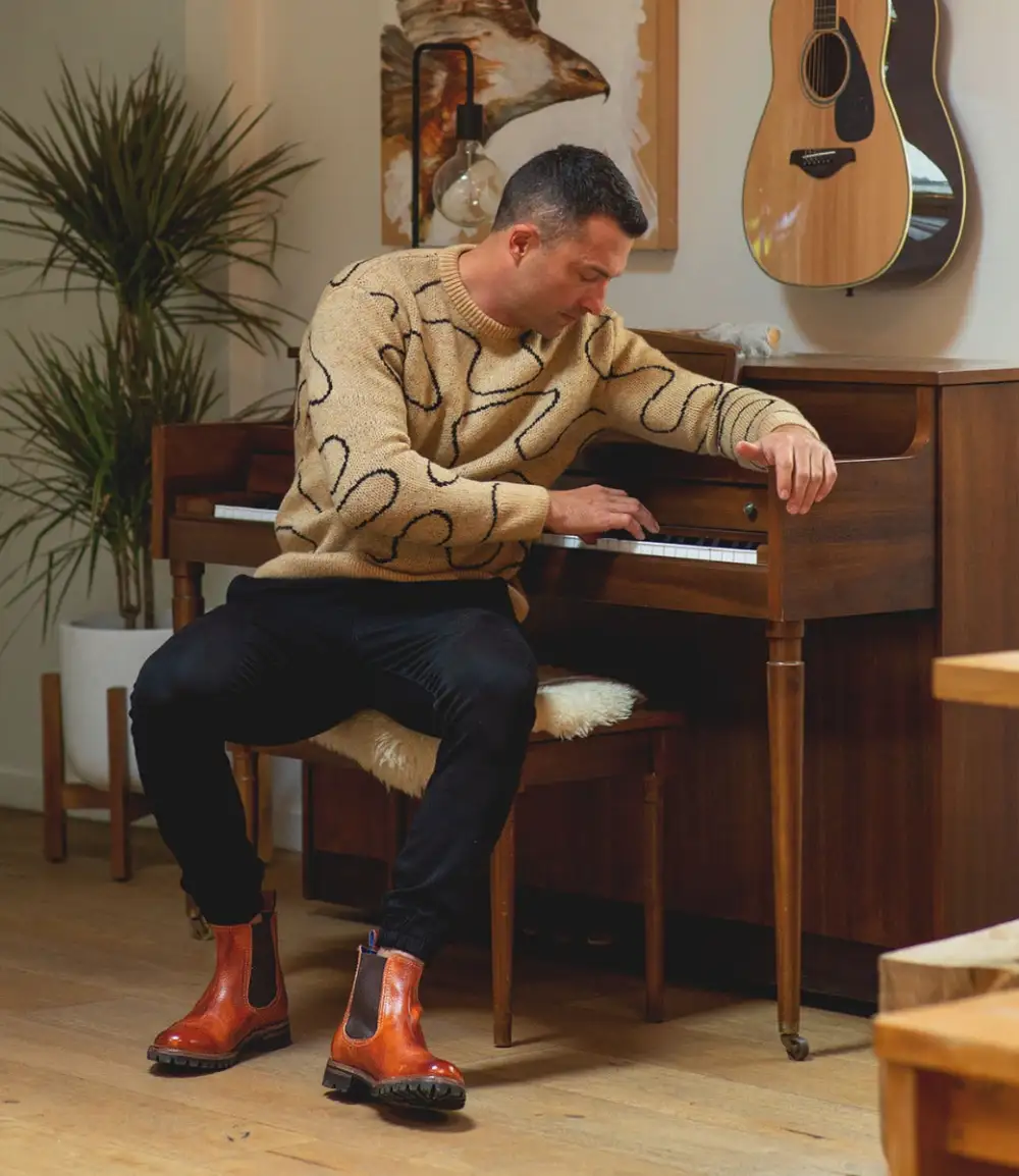 Lug-Sole Streamlined Chelsea Boots