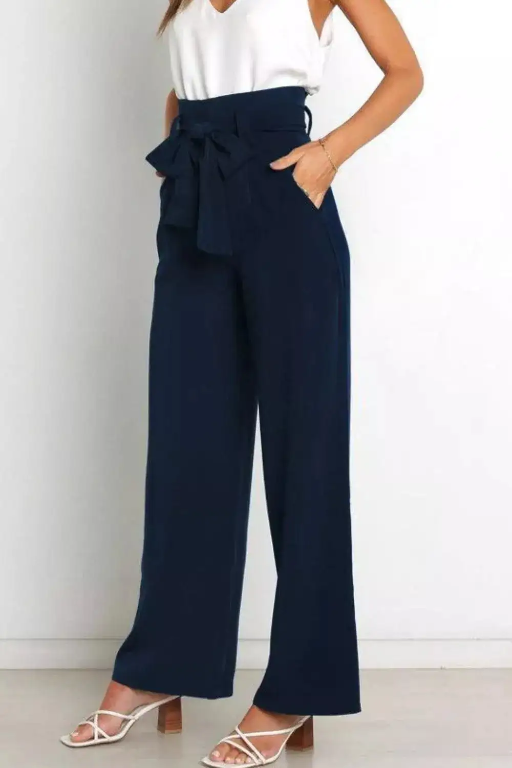 Wide Leg High Waist Pocketed Everyday Pants