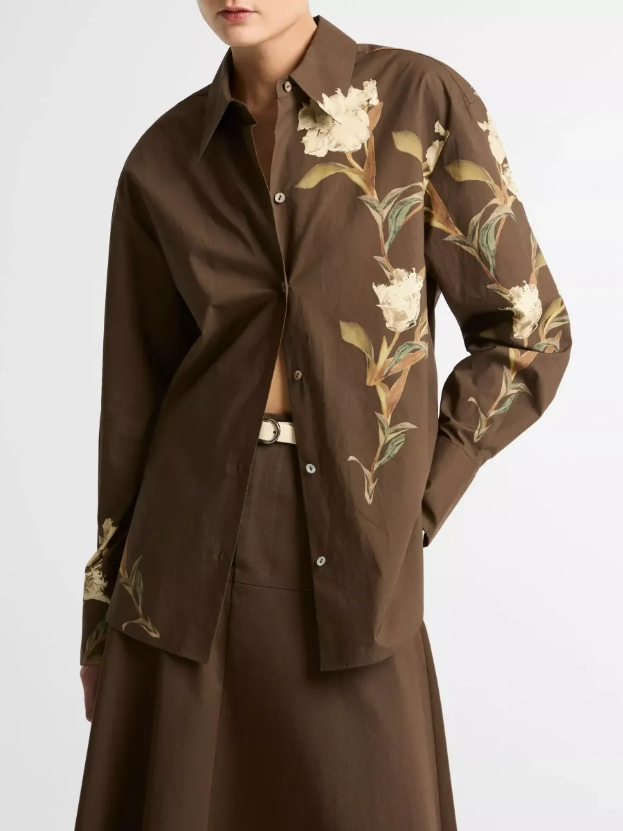Vintage Flower Long Sleeve Shirt