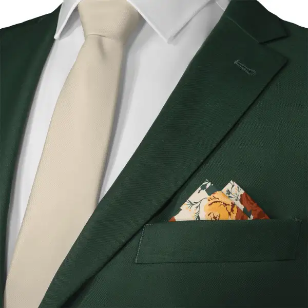 Polished Crisp Floral Pocket Square