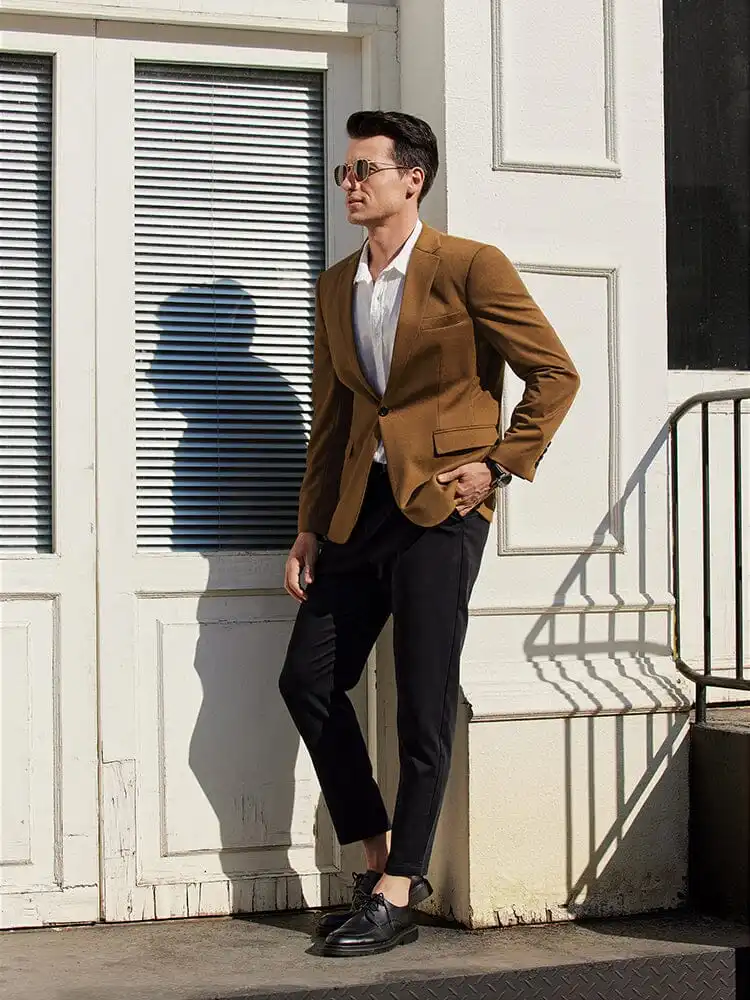 Casual One Button Knit Suit Jacket Sweater