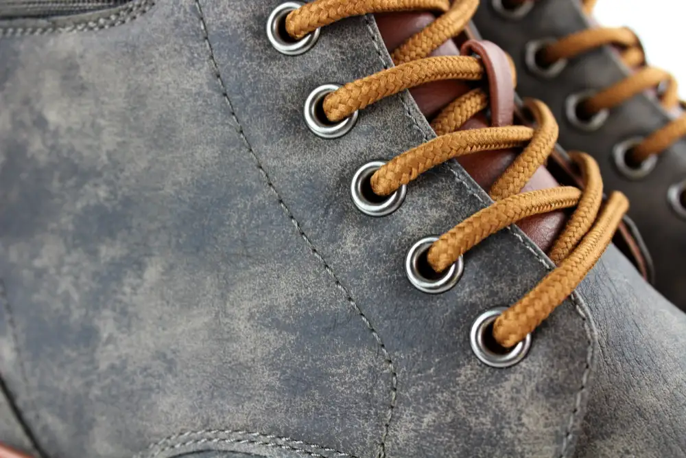 Faux-Leather Lace-Up Textured Chukka Boots