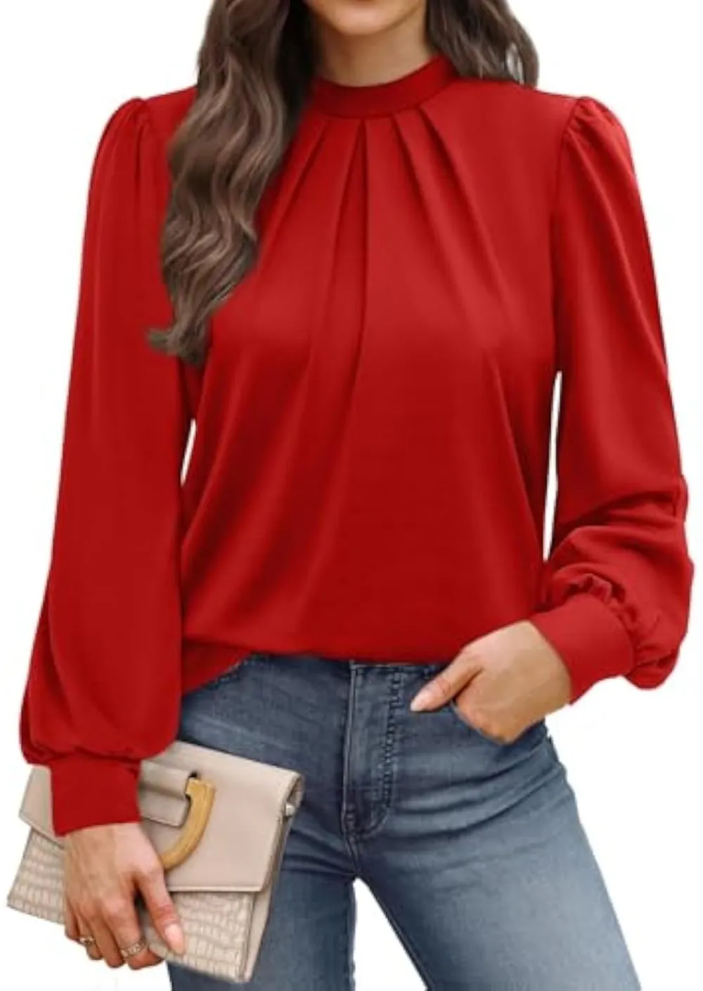 Freshly Tailored Satin Ribbed Blouse