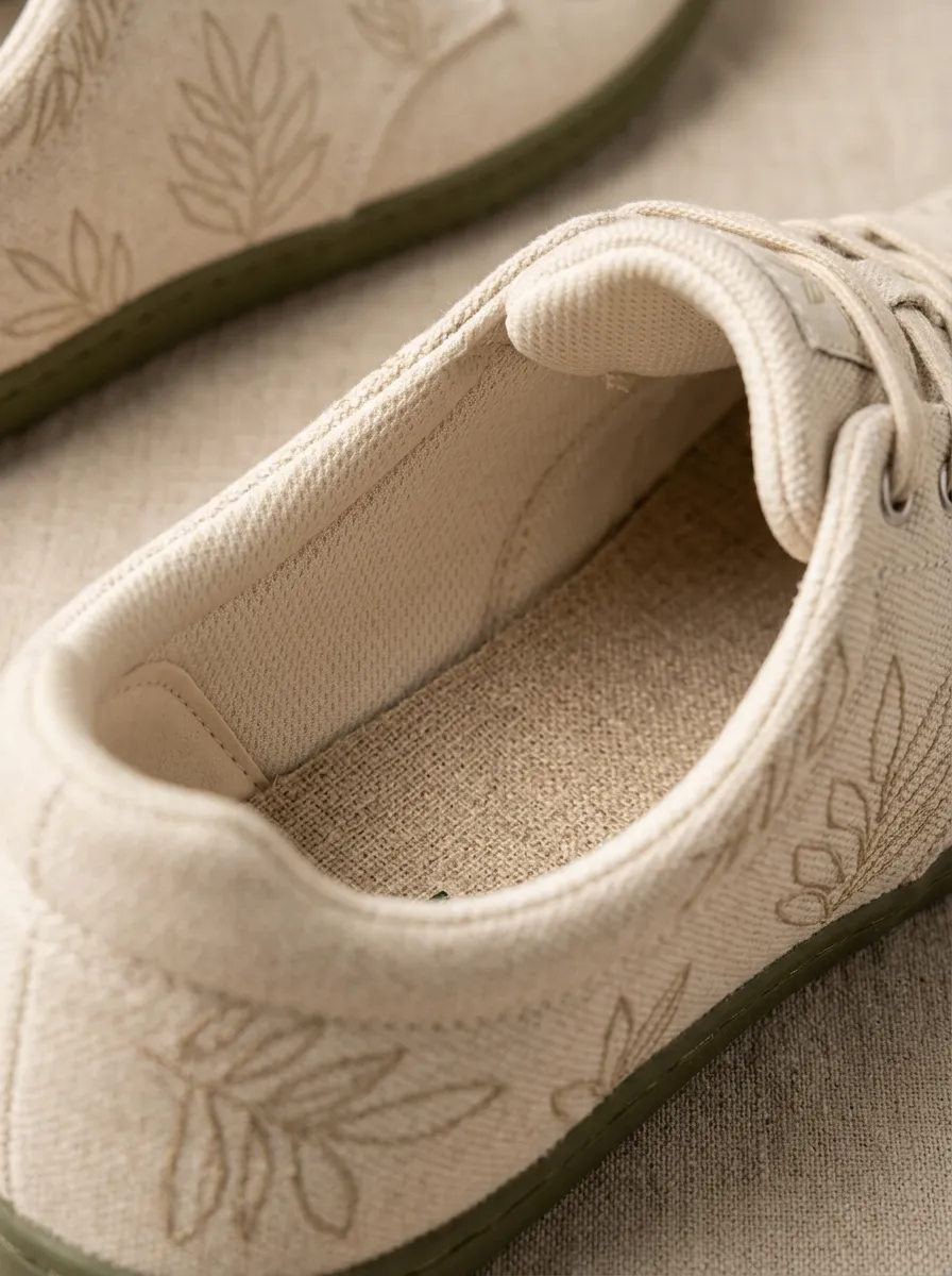Winter-Ready Botanical Leaf Detail Unisex Barefoot Shoes