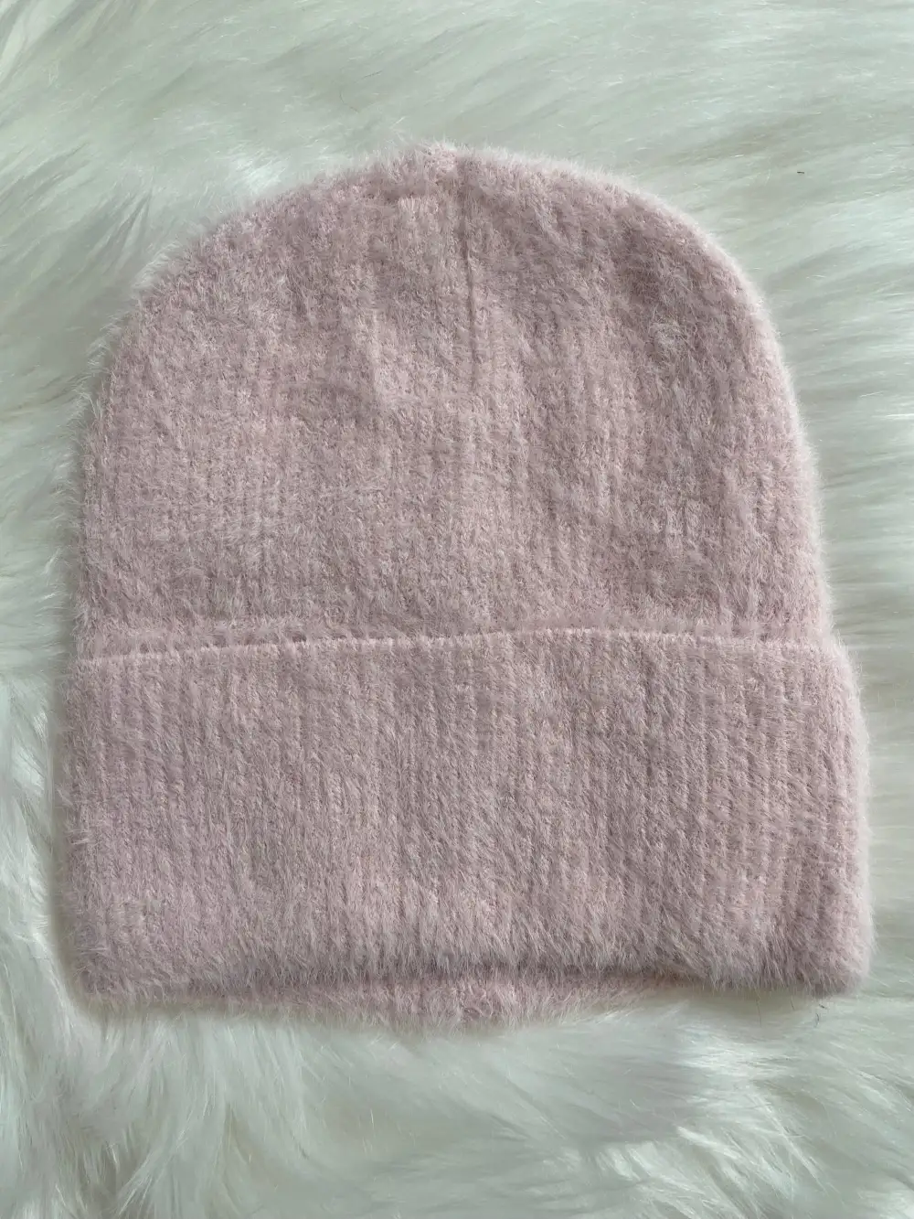 Fuzzy Ribbed Winter Beanie