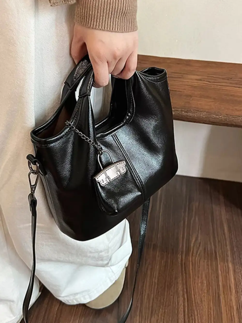 Classic Charm Faux Leather Crossbody