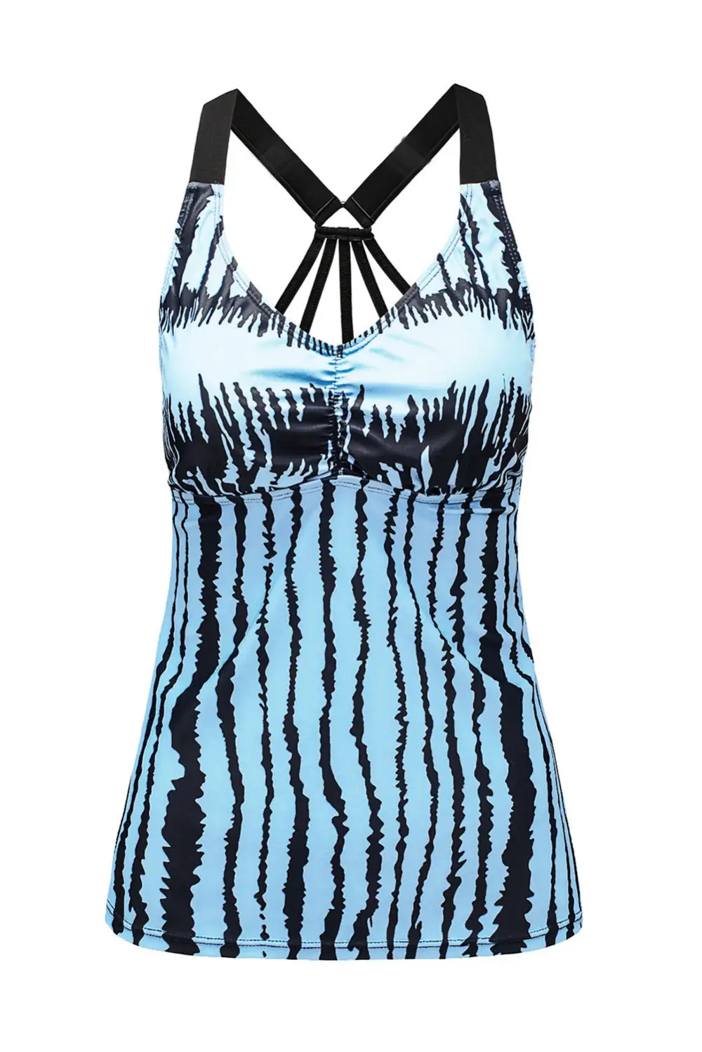Swimwear Geometric Leopard Abstract Backless Sheath Active Bikinis Tops