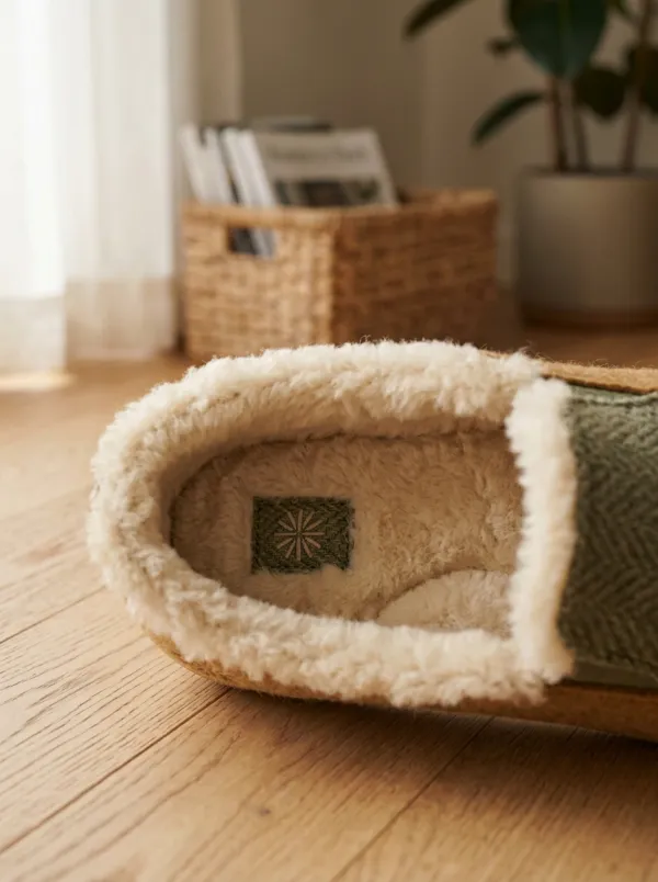 Casual Herringbone Fleece Lined Essential Unisex Warm Wool Shoes