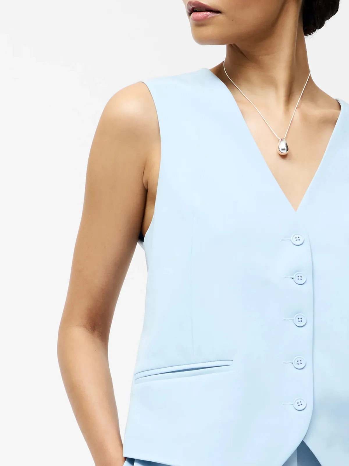 Exquisitely Cut V-Neck Fashionable Business Vest
