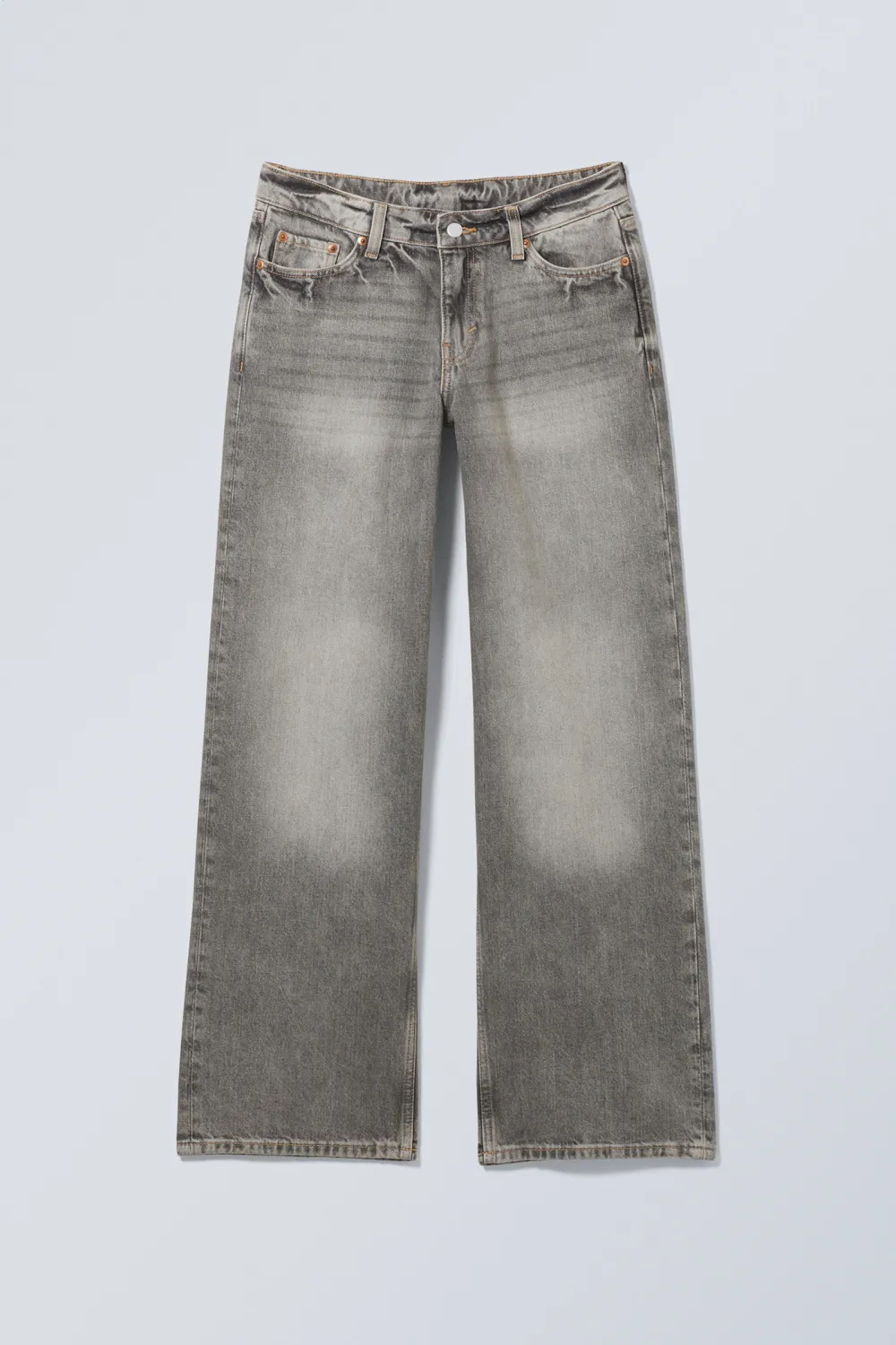 Pocketed Button Wide Leg Jeans