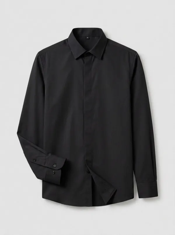 Men's Non-Iron Cotton Sage Green Long Sleeve Dress Shirt