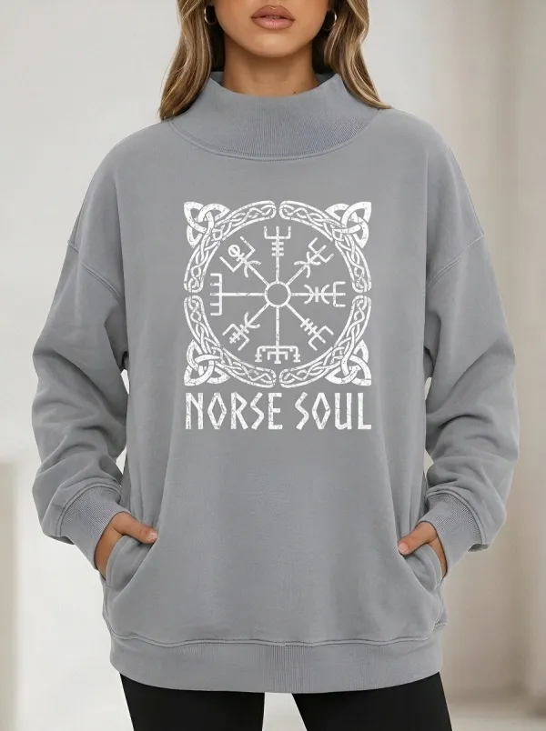 Norse Soul Viking Compass Casual Hoodie Sweatshirt