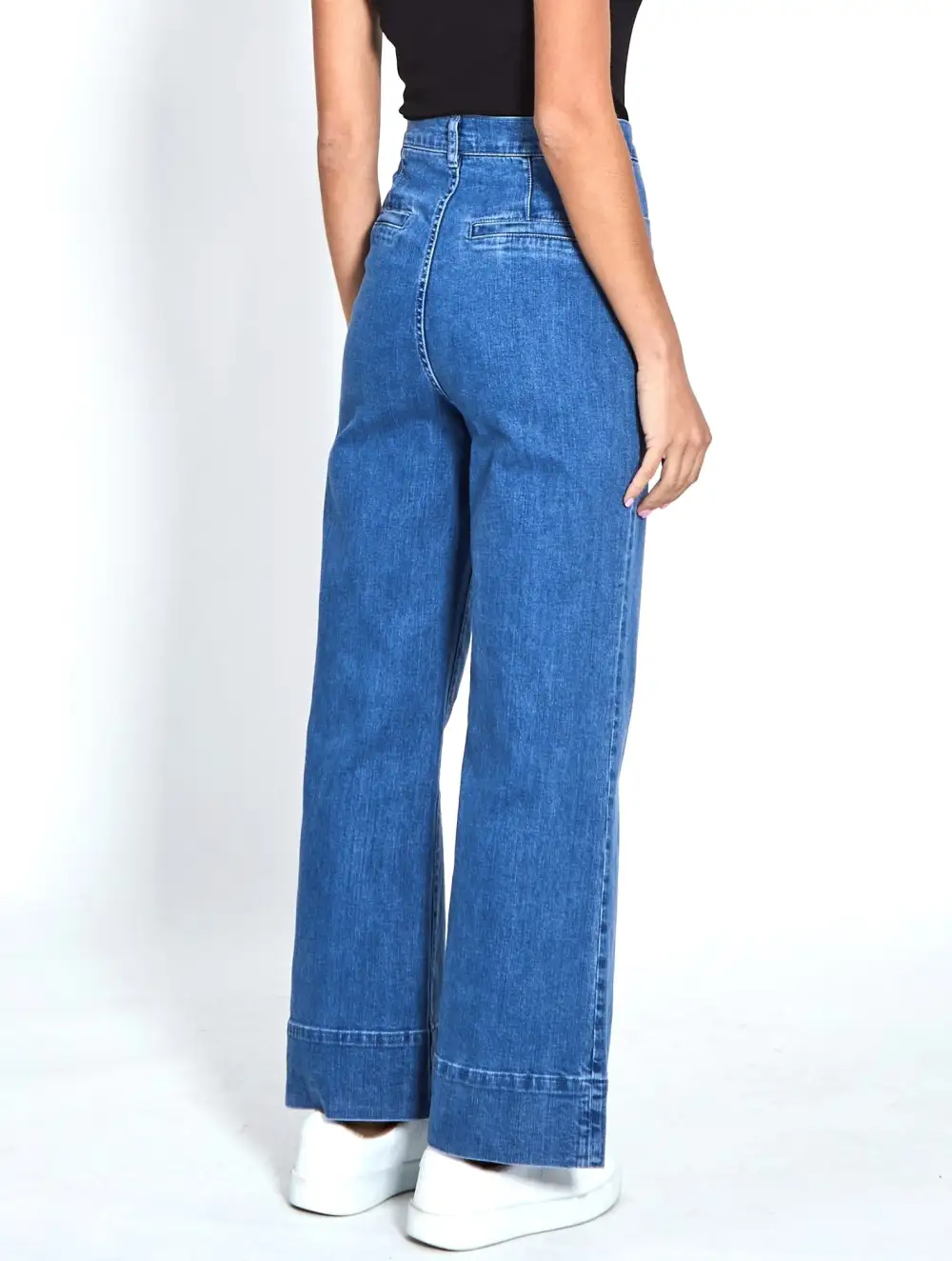 Women's Wide-Leg Denim Cropped Jeans