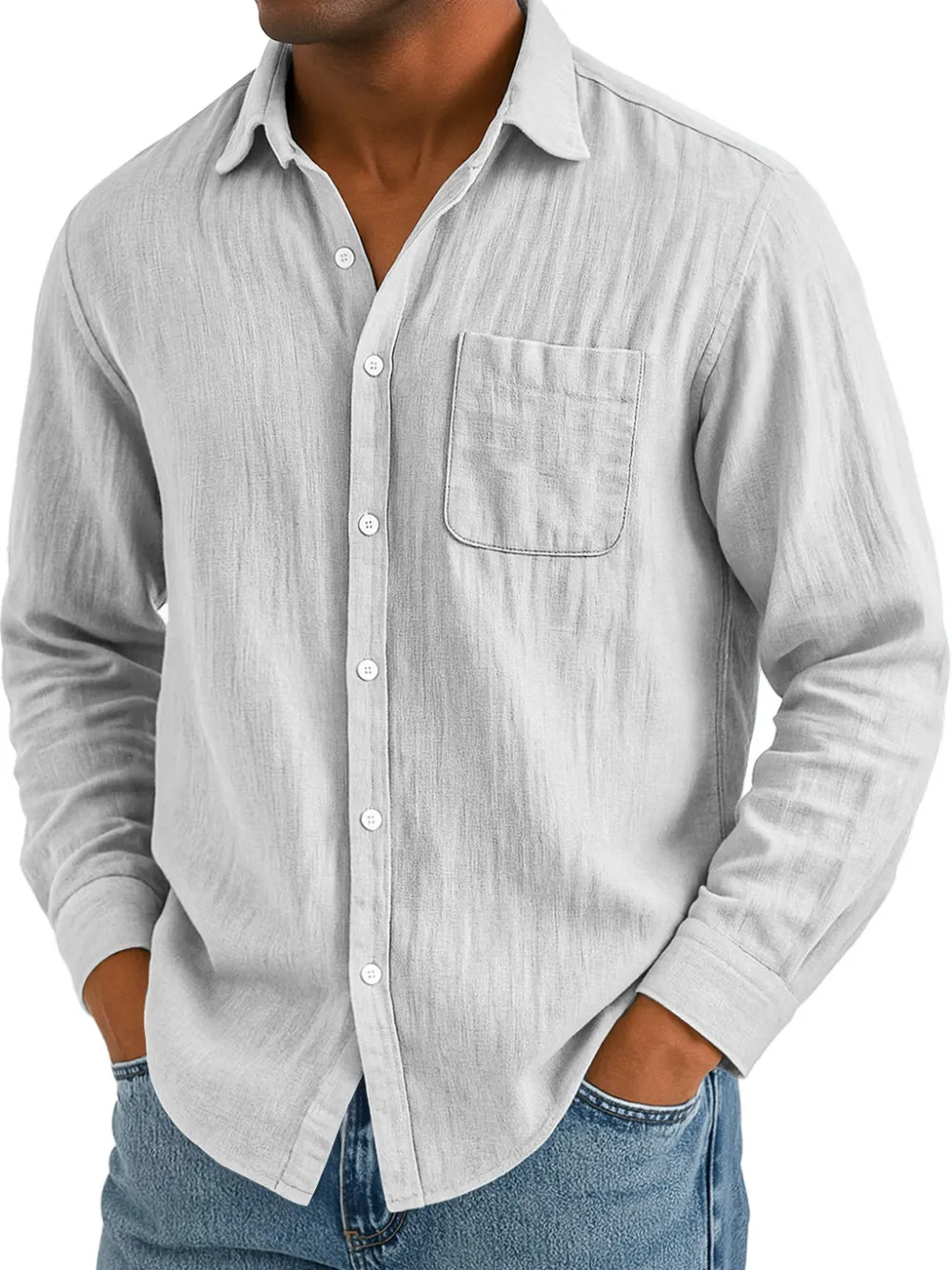 Everyday Cotton Linen Pocket Shirt
