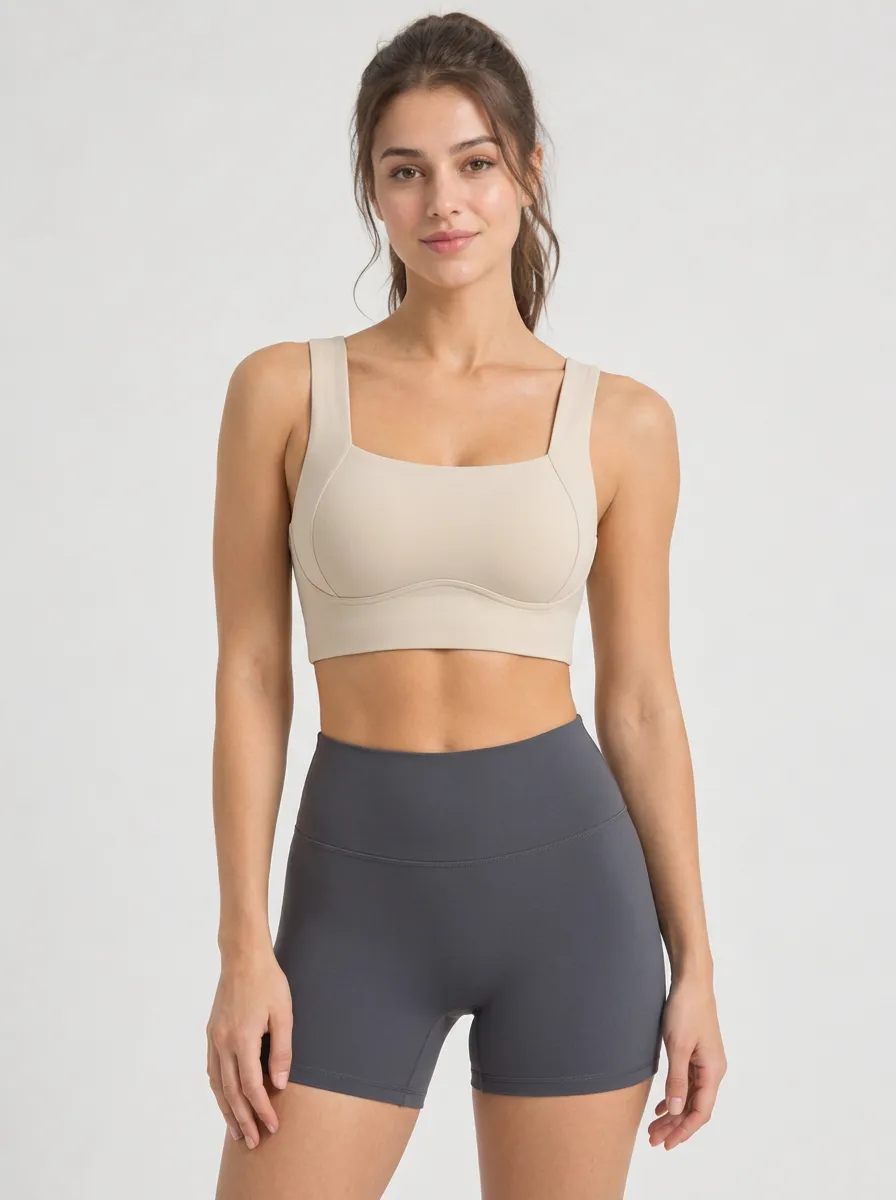 Women's Square Neck Clean Finish Sports Bra