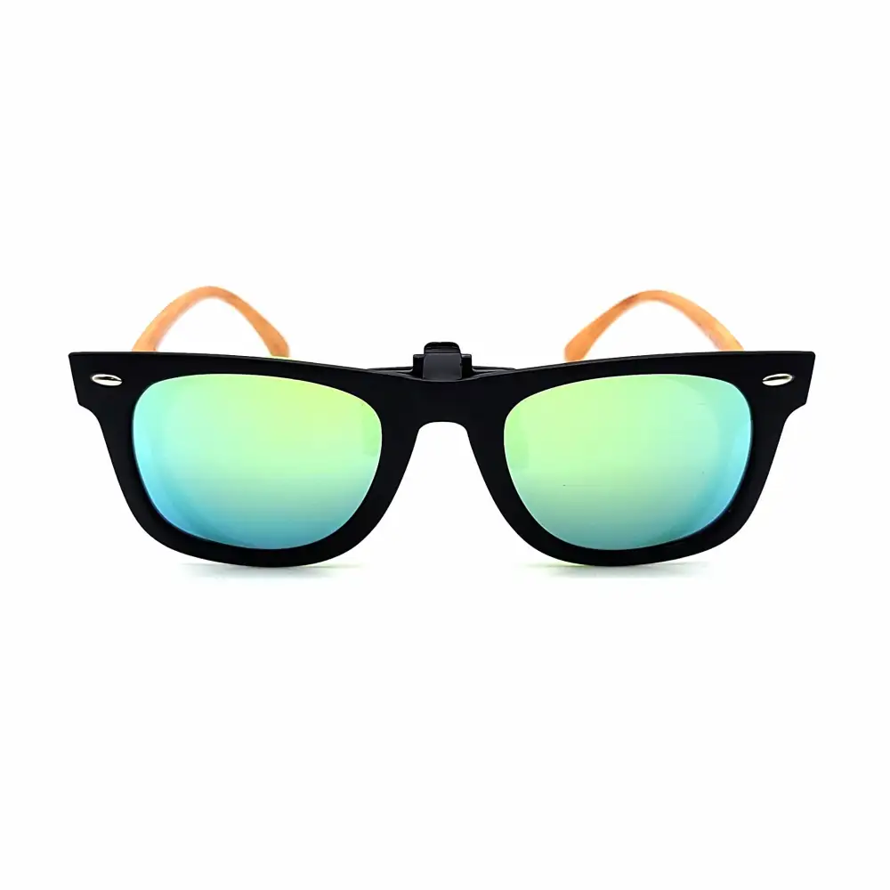 60mm Wayfarer Polarized Full-Frame Clip-On Sunglasses