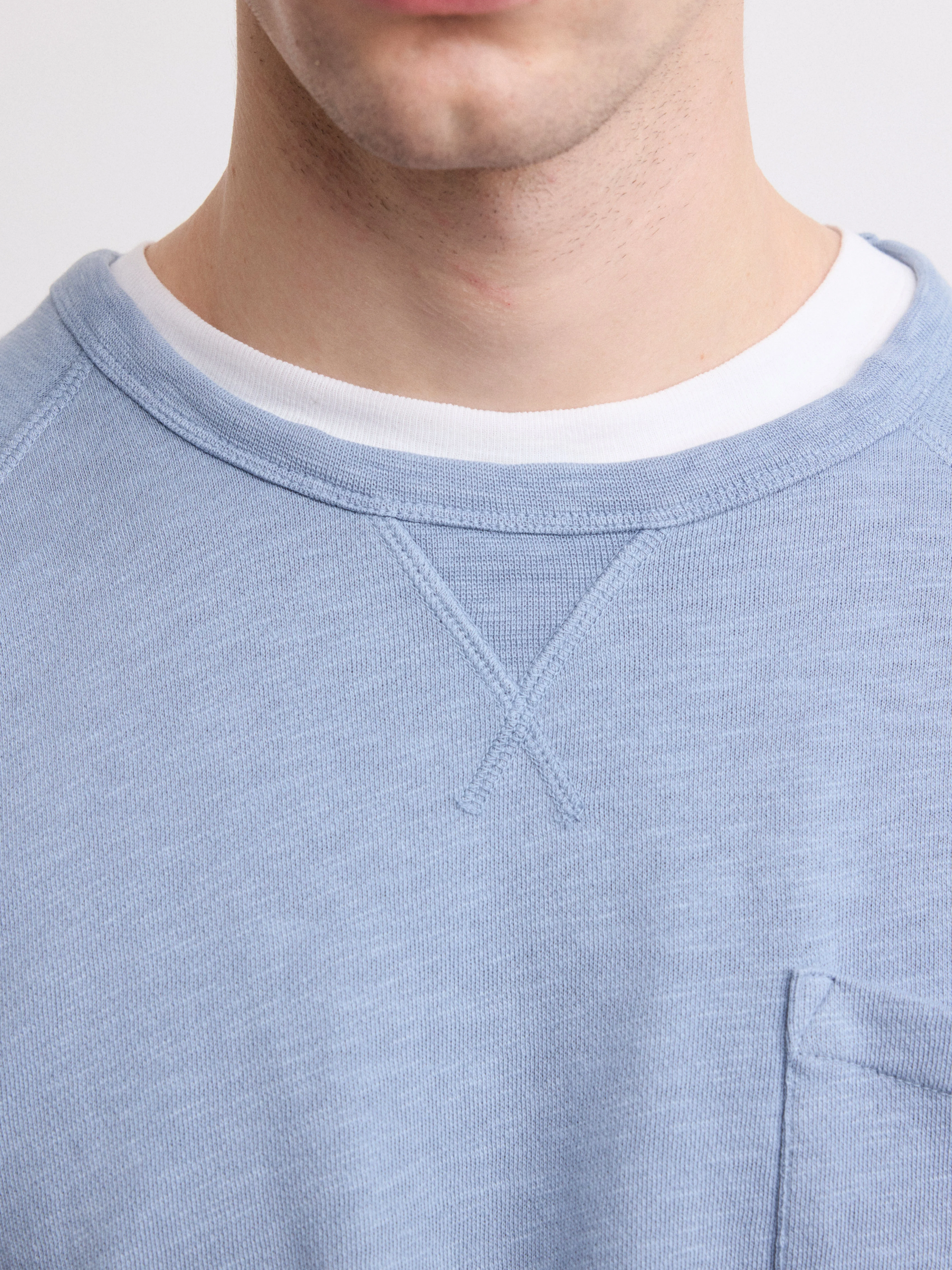 Men's Blue Crew Neck Sweater