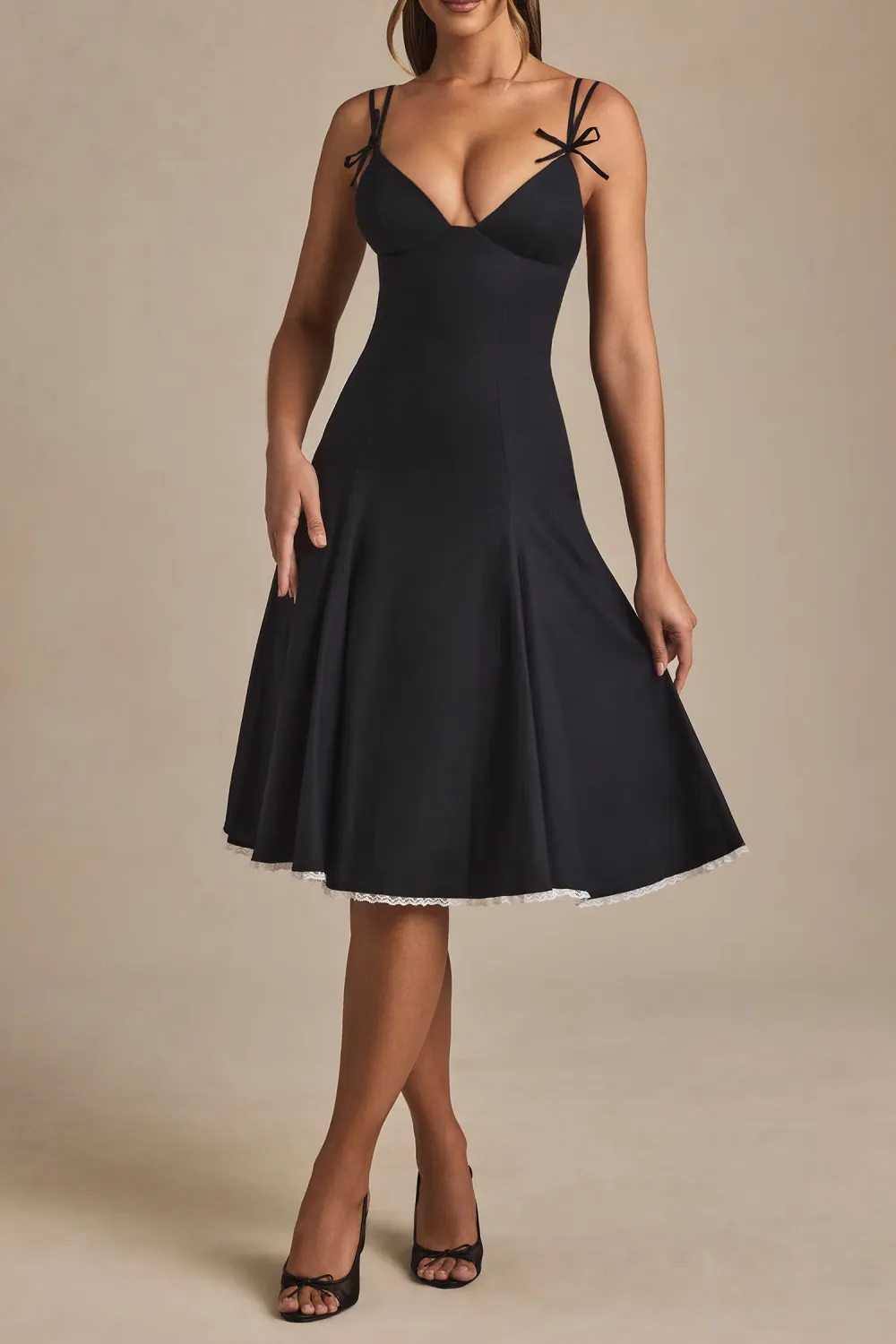 Pure Cotton Breathable Girly Bowknot Ladies Dress