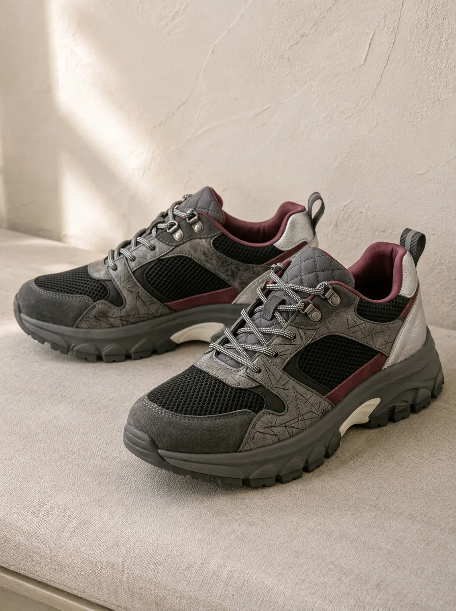 Women's Active Outdoor Hiking Geometric Pattern Printed Sneakers