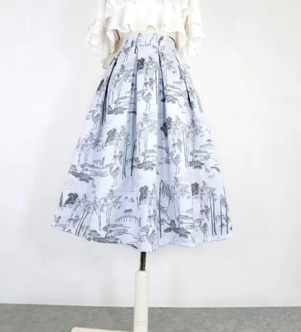 Airy Comfort Everyday Casual Embroidered Skirt
