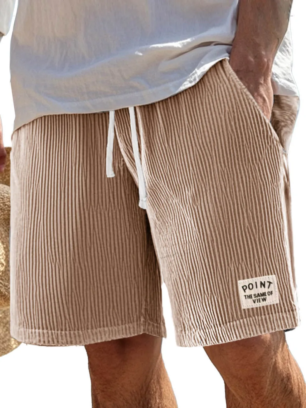 Ribbed Knit Pocket Shorts