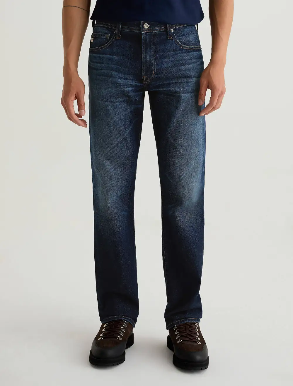 Men's Relaxed Tapered Zip Fly Comfort Stretch Jeans