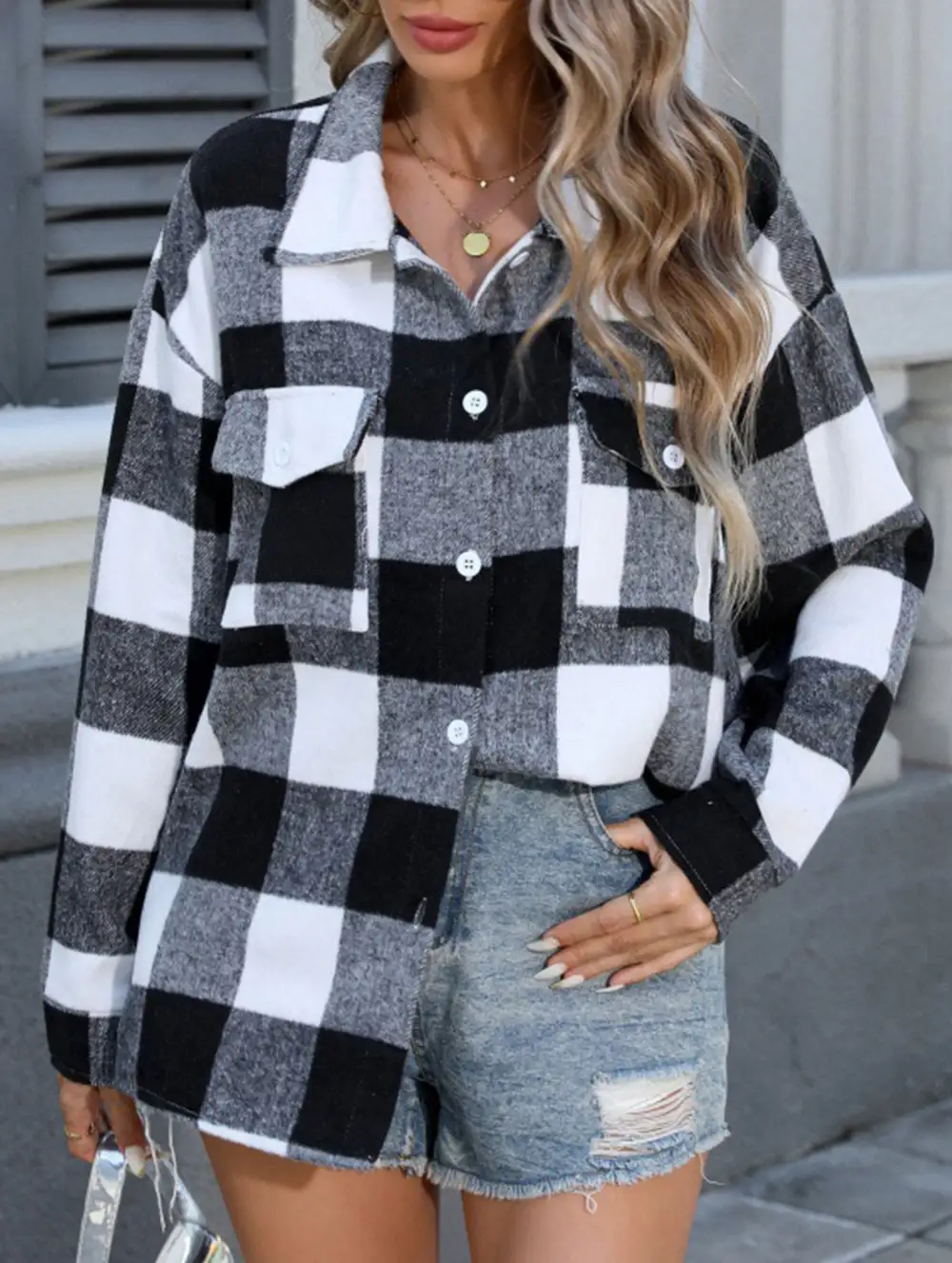 Plaid Loose Fitting Shirt