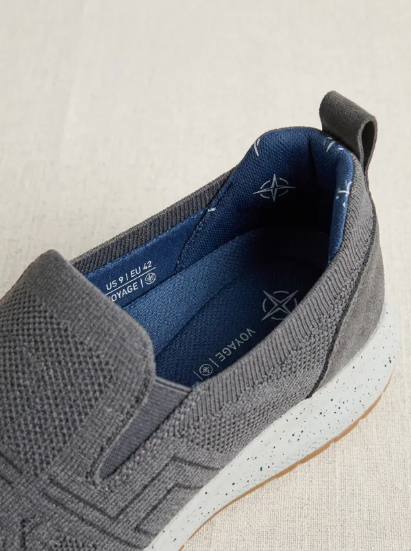 Signature Knit Slip-On Outdoor Look Men's Stretch Canvas Shoes