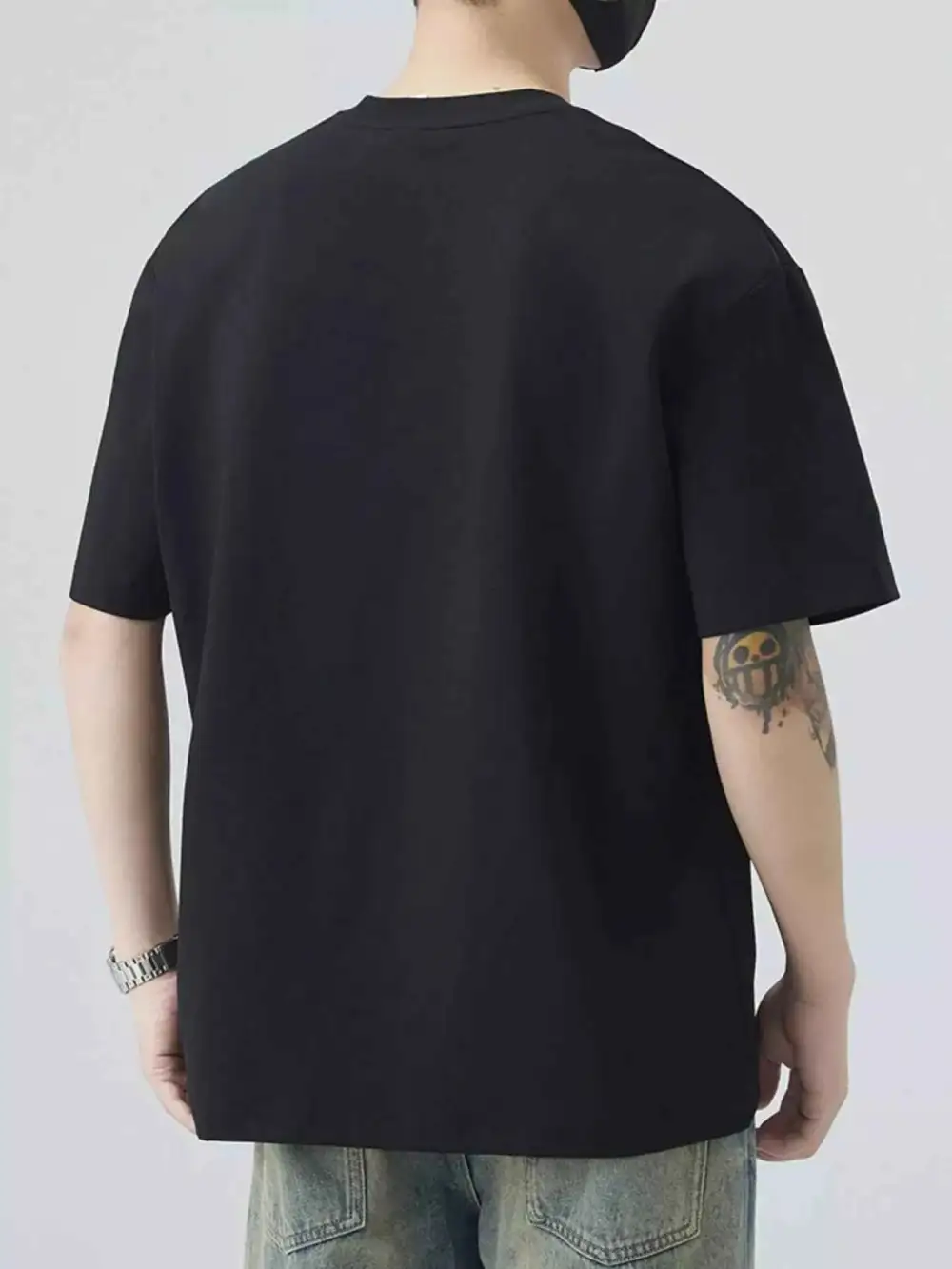 Letter Round Neck Half Sleeve T-Shirt