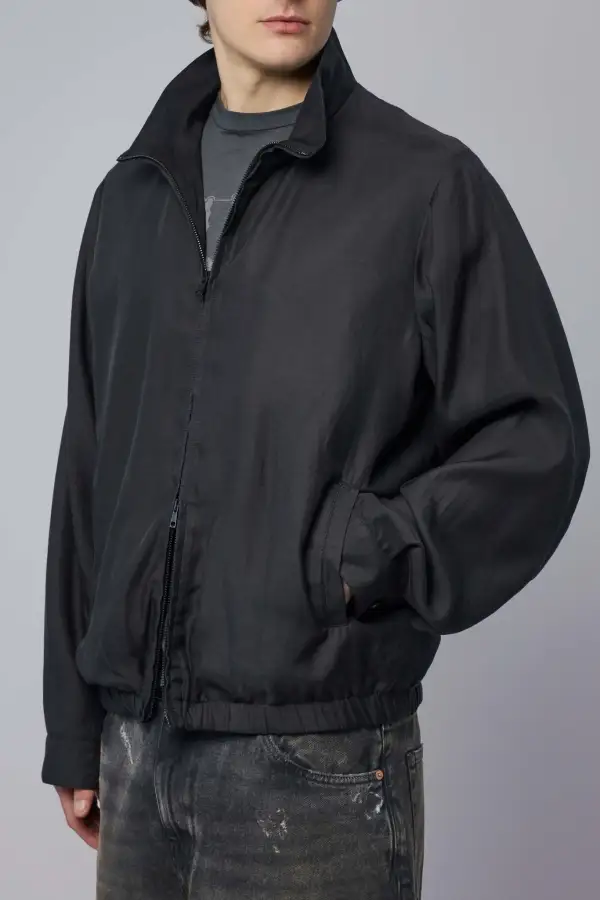 Zip-Front Practical Bomber Jacket