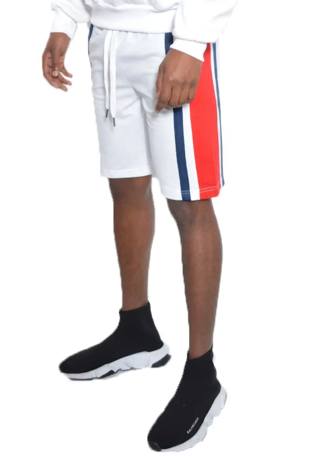 Men's Color Block Stripe Sweat Shorts