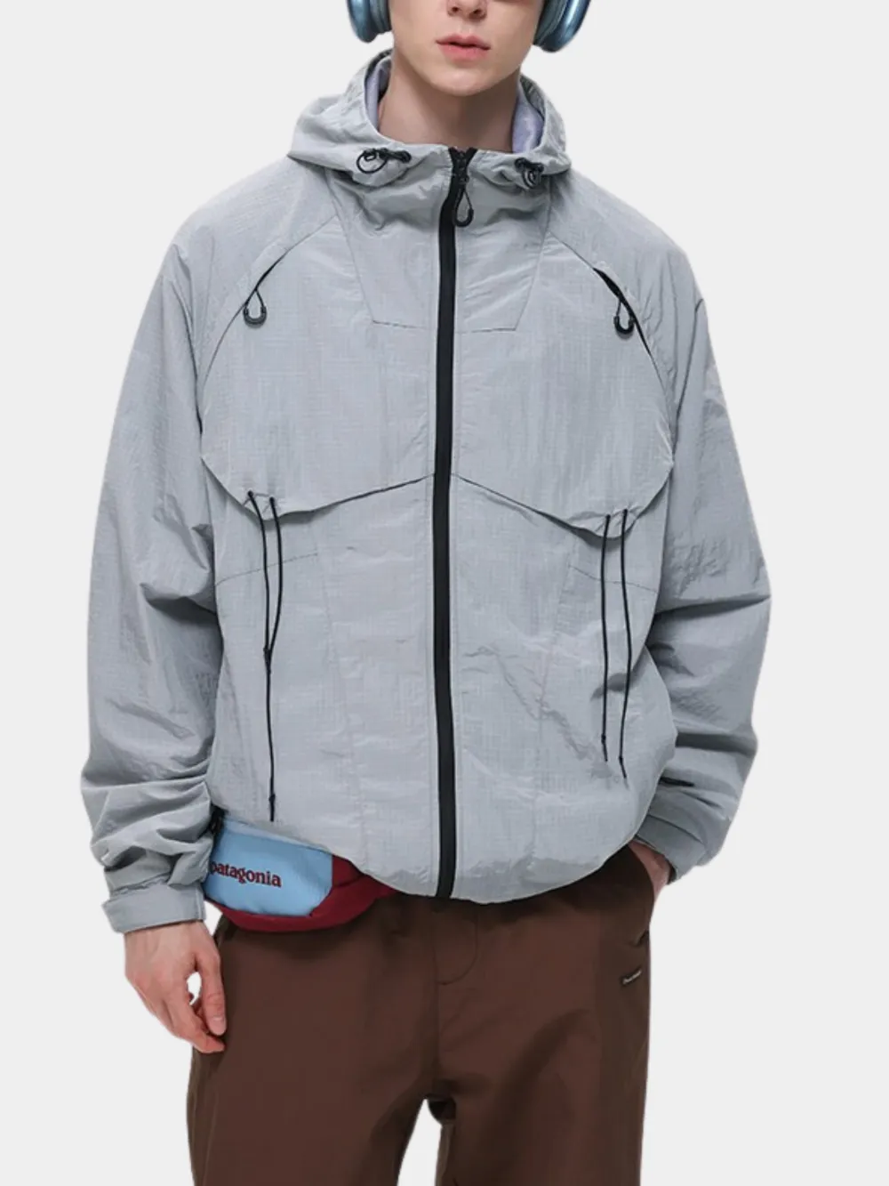 Water Repellent Lightweight Adjustable Softshell Outdoor Jacket
