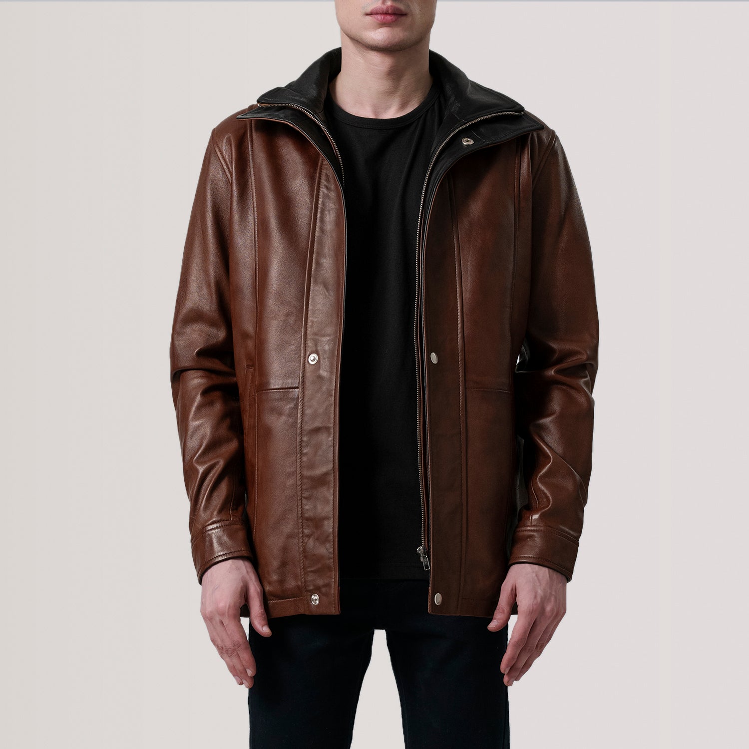 Men's Modern Leather Coat