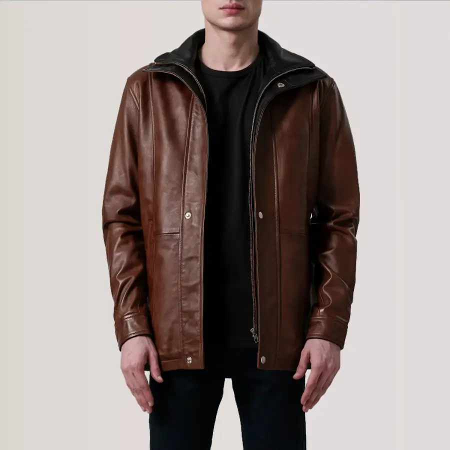 Men's Modern Leather Coat