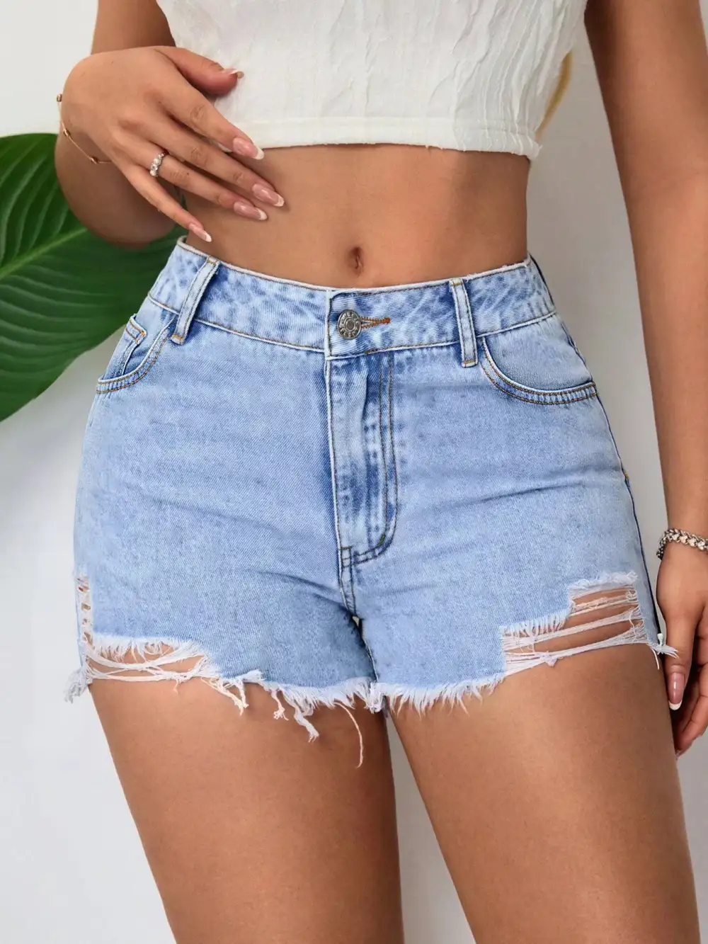 Raw Hem Shorts