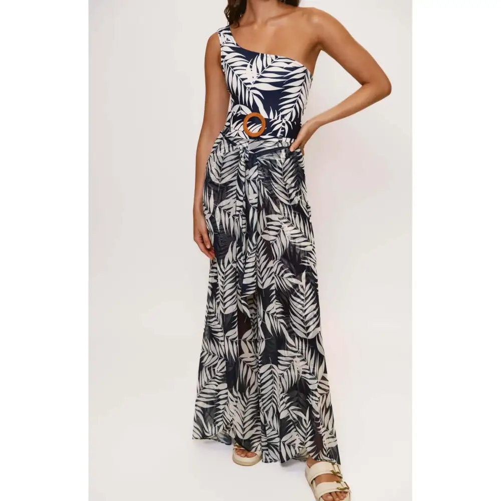 Tropical Mesh Beach Cover Up