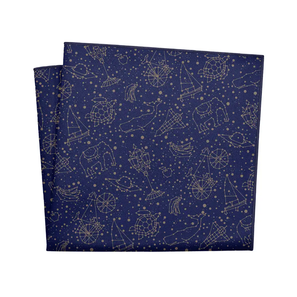 Modern Composed Novelty Space Motif Pocket Square