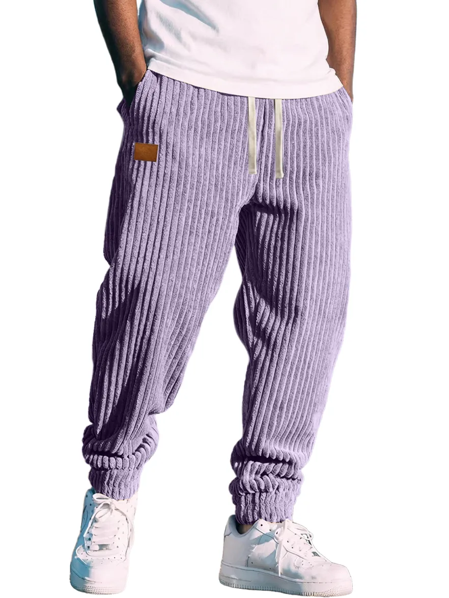 Corduroy Striped Casual Pants