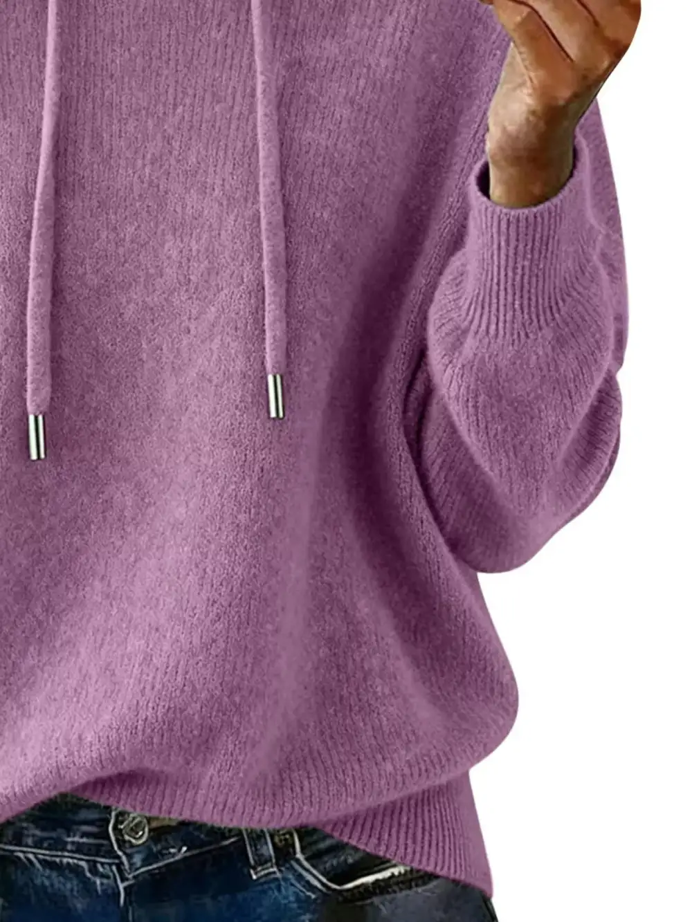 Versatile Drawstring Long Sleeve Sweater