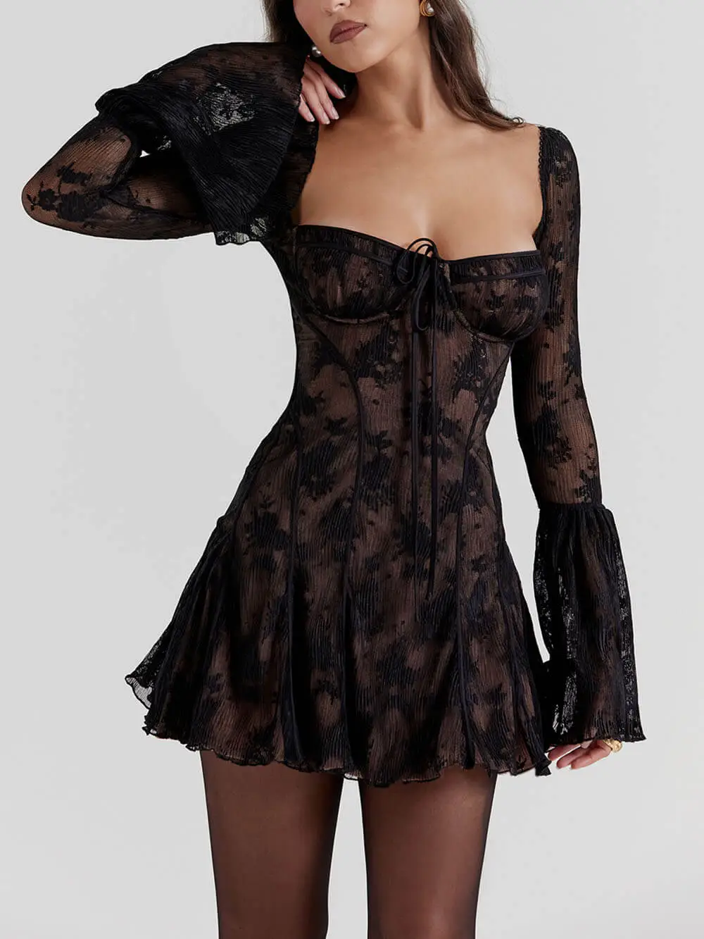 Lace Corset Mini Dress